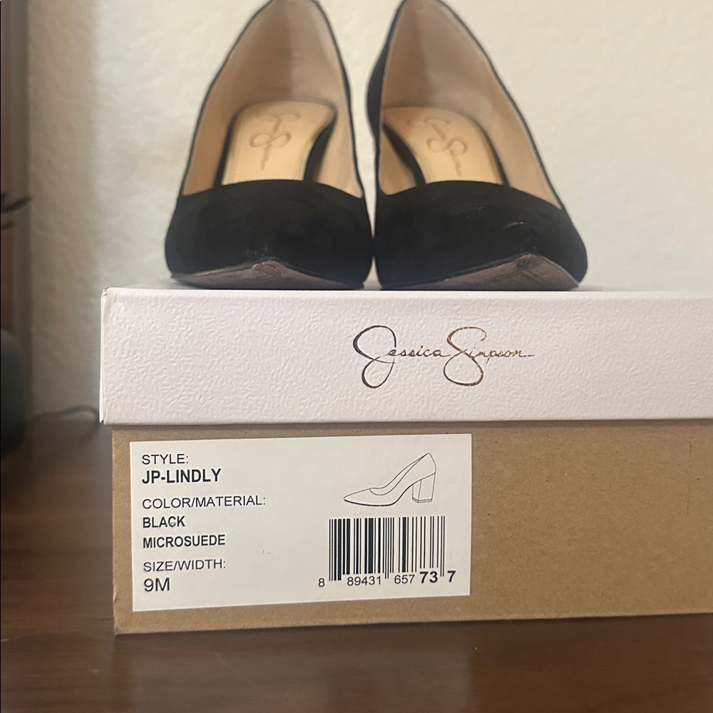 Jessica Simpson Black Suede Heels